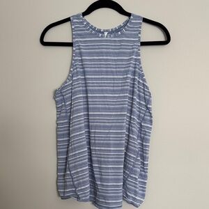 Lululemon Athletica Blue Striped Tank Top